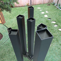 Portails et treillis de clôture en aluminium noir thermolaqué 3D de style australien, durables, résistants à l'eau, pour maisons métalliques extérieures