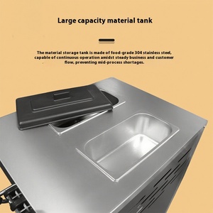 Máquina comercial para hacer helados de servicio suave para uso en <span class=keywords><strong>restaurante</strong></span>, acero inoxidable, 3 sabores, 1600W - Product Image 6