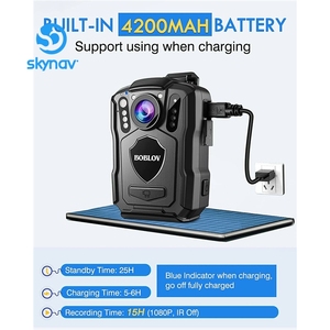 Cámara Corporal <span class=keywords><strong>Boblov</strong></span> M5 de 64GB con GPS, 1440P, Visión Nocturna IR, Cámara Corporal para Policía, Gran Angular de 170°, Resistente al Agua IP67 - Product Image 2