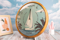 Jam Dinding pasang jam dinding bingkai kayu padat logo kustom jam dinding kayu