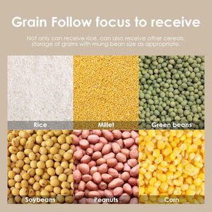 ที่เก็บของในห้องครัวภาชนะใส่อาหารแห้งซีเรียลกล่องเก็บของแบบติดผนังช่องใส่ข้าว6ช่อง - Product Image 4