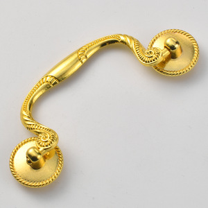 European Style <b>Cabinet</b> Door Handles Zinc Alloy Antique Bronze <b>Gold</b> 95mm Hole Spacing Durable Furniture Hardware - Product Image 4