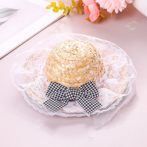 Sombrero de Paja Estilo Coreano de Moda, Sombrero de Granjero Elegante, Sombrero de Sol para Gatos con Lazo Retro y Lindo, Ideal para Exteriores - Product Image 4