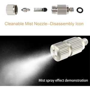 Biểu Tượng Tùy Chỉnh Áp Lực Cao Ngoài Trời Làm Mát Phun Sương Đầu Vườn Vòi Phun Nước Bằng Thép Không Gỉ Phun Sương Vòi Phun - Product Image 4