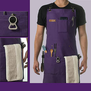 Correa cruzada Barbero Ropa DE TRABAJO Lona gruesa Carpintería Babero <span class=keywords><strong>Delantal</strong></span> Fabricante al por mayor para la limpieza - Product Image 2