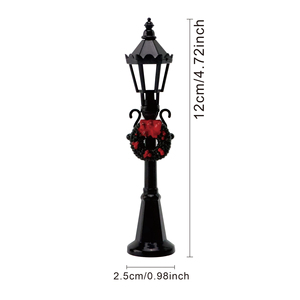 Mô hình đèn đường Giáng sinh thu nhỏ cho nhà búp bê, đèn lồng đường đi Giáng sinh thu nhỏ - Product Image 2