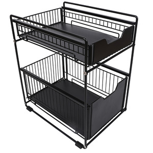 <span class=keywords><strong>Étagère</strong></span> de rangement <span class=keywords><strong>sous</strong></span> l'évier de cuisine Organiseur de <span class=keywords><strong>tiroir</strong></span> à 2 niveaux - Product Image 1