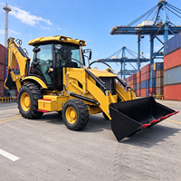 Mini Wheel Loader 2 Ton Murah, Traktor Kompak, Excavator Depan, Backhoe Loader
