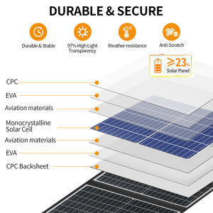 100W Portabld Duurzaam En Stabiel Anti-Kras Gewicht Waterbestendigheid Etfe Opvouwbaar Zonnepaneel Voor Buiten Kamperen - Product Image 2