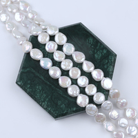 Perles d'eau douce naturelles Zhuji de qualité AA, blanches, 10-11 mm, en forme de pièce de monnaie, certifiées par un tiers, vente en gros