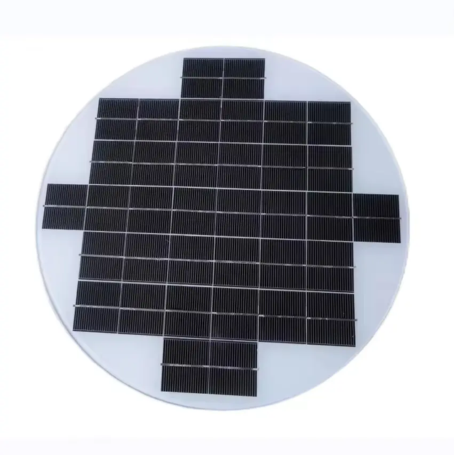 Customized Round Shape Glass 25W 20W 18V Monocrystalline Circle 12V Solar PV Panels for Solar Roof Exhaust Fan