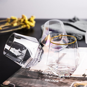 Bicchiere d'<span class=keywords><strong>acqua</strong></span> creativo da 300 ml con effetto diamante a <span class=keywords><strong>sei</strong></span> lati, colore brillante, per uso domestico - Product Image 3