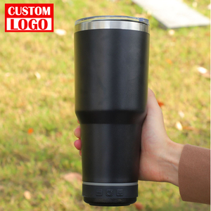 Service de conception gratuit promotionnel Logo personnalisé Tasses en acier inoxydable 20oz 30oz 40oz Tasses isothermes avec haut-parleur Bluetooth - Product Image 2