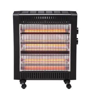 Aquecedor infravermelho de quartzo 2200W termostato ajustável proteção contra superaquecimento aquecedor de ambiente impermeável por atacado