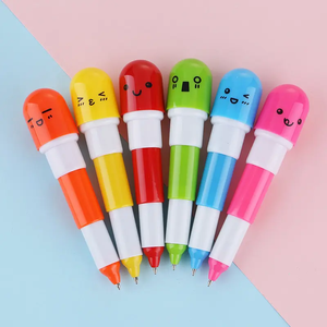 Stylos à bille rétractables en forme de pilule, design capsule de vitamine, 0,7 mm, plastique, fournitures de bureau promotionnelles pour la Semaine des infirmières - Product Image 6
