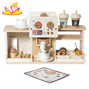Juego de máquina de café de madera para niños-Cafetera espresso verde menta con tazas, leche, monedas y <span class=keywords><strong>menú</strong></span> W10D026 - Product Image 6