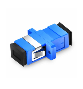 อะแดปเตอร์ไฟเบอร์ออปติก SC ตัวเชื่อมต่อพลาสติกสีน้ำเงินสำหรับ FTTH แบบ Single Mode Simplex Flangness - Product Image 4