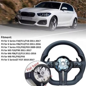 Volante Sportivo in Pelle di Alta Qualità per <span class=keywords><strong>BMW</strong></span> Serie F20 F22 <span class=keywords><strong>F25</strong></span> F30 F32 F35 F36 F10 F12 F15 F16 F80 F07 F01 E70 E90 M3 M5 M6 - Product Image 5