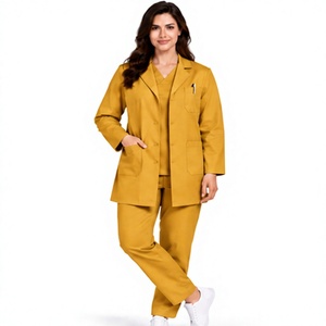 Blouse de laboratoire blanche professionnelle pour hommes, à manches longues, uniforme de médecin, vêtements de travail médicaux respirants en polycoton, pour hôpital et chimie - Product Image 1