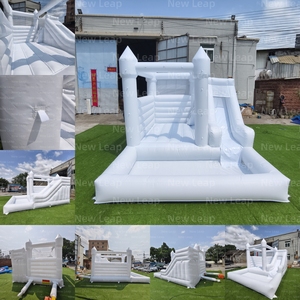 Yuedong 19.6ft không khí nhà trả lại đám cưới màu trắng lâu đài bouncy bên PVC trả lại ra Blitz Combo Inflatable trượt - Product Image 2