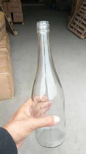Bouteille d'eau en verre avec couvercle, brillant, 330ml, 500ml, 750ml, verre, gros ventre, eau minérale scintillante, 1 pièce - Product Image 5