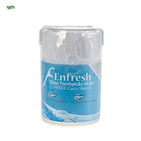 Fil dentaire à tige menthe blanche avec fil en nylon résistant à la déchirure dans une boîte personnalisée pour la maison et les voyages – Vente en gros