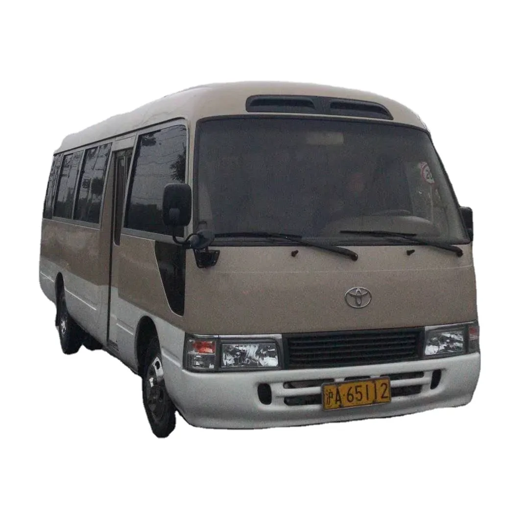 Iyi durumda 23-30 koltuk kullanılmış toyota Coaster Bus satış kullanılmış araba online minibüs ucuz satış