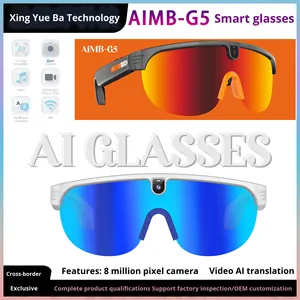 Nouvelles Lunettes Intelligentes 2026 avec Caméra, Enregistrement Vidéo 1200P, Stockage Intégré 16 Go, WiFi, Étanchéité IP65, Lecteur de Musique, pour Cyclisme et Sports de Plein Air AIMB-G5 [Prix Usine] - Product Image 2