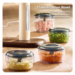 Penggiling daging dan sayuran ukuran Mini, cocok untuk penggunaan di rumah dan Dapur, mesin pemroses daging daya tinggi, prosesor makanan kaca - Product Image 2