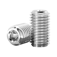 Vis à tête hexagonale HT Brand DIN916 en acier inoxydable 304 A2-70, pointe conique, M3-M12, fixations métriques, revêtement zinc/nickel