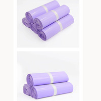Sacs express violet clair Nouveau matériau Sacs imperméables pour vêtements lavande Emballage logistique Vente en gros en grande quantité en stock
