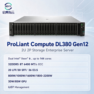 เซิร์ฟเวอร์ HPE DL380 Gen12 สำหรับการวิเคราะห์ข้อมูลไฮบริดคลาวด์ แบบแร็ค 2U ใช้ Intel Xeon 6 DDR5 ความจุ 8TB เซิร์ฟเวอร์ศูนย์ข้อมูลระดับองค์กรที่สามารถขยายได้ - Product Image 1