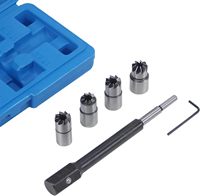 Kit d'outils de retrait de coupeur de siège d'extracteur d'injecteur Diesel de 5 pièces pour Delphi Bosch BMW MERC CRD PSA Ford Fiat Peugeot PT1083