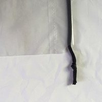 Pochette transparente en LDPE recyclable avec logo personnalisé imprimé en gravure, fermeture à cordon et poignée en corde pour le transport de glaçons