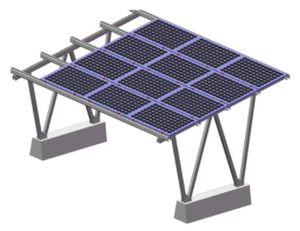 Sistema di parcheggio auto a casa 5KW 10KW 20KW Carport solare montaggio carport impermeabile per 1-2 auto con ricarica EV - Product Image 2