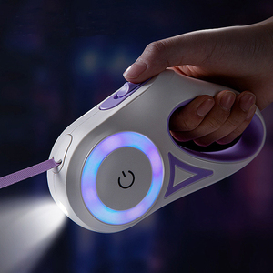 Cinta de nailon con anillo de luz LED al por mayor correa de perro retráctil de plomo automática para mascotas - Product Image 1