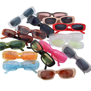 2025 Модные Винтажные Солнцезащитные очки в квадратной оправе UV400 с линзами, маленькие прямоугольные солнцезащитные очки на заказ - Product Image 4