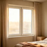 Fenêtre coulissante UPVC à haute étanchéité pour maison en centre-ville, triple vitrage, structure insonorisante