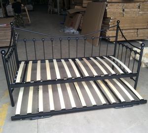 Meubles de salon en métal une place, <span class=keywords><strong>lit</strong></span> de jour blanc, avec ponceuse extractible, cadre de canapé-<span class=keywords><strong>lit</strong></span> - Product Image 6