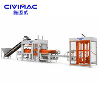 Machines à fabriquer des briques QT6-15 entièrement automatiques pour la production de blocs de béton creux, pleins, pavés et emboîtables, avec moteur hydraulique PLC