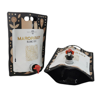 Impression personnalisée 1L-5L aseptique pour le jus de pomme pochette debout sac dans une boîte distributeur de vin en feuille d'aluminium robinet dans une boîte