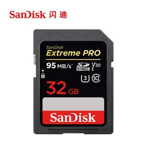 Extreme Pro SanDisk Kartu SD Kecepatan Tinggi 32GB 64GB 128GB Kartu Memori 256GB U3 V30 Class10 SDXC SDHC untuk Kamera