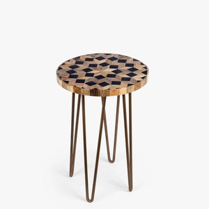 Mesa Auxiliar Redonda de Madera de Primera Calidad, Compacta, para Decoración del Hogar, Sala de Estar, Dormitorio, Disponible a Precio de Mayoreo - Product Image 1