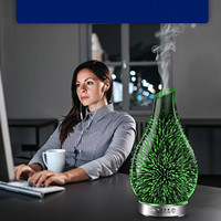 Produits de dropshipping 2026 : Humidificateur d'air en verre 3D avec lumière LED colorée, diffuseur d'huiles essentielles et diffuseur de parfum ultrasonique