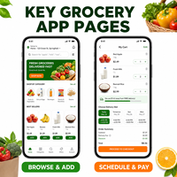 Aplicación de Compras de Comestibles con Entrega a Domicilio Confiable, Desarrollo de Aplicaciones para IOS y Android con Catálogo de Productos y Carrito de Compras LionCreate