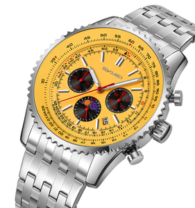 Skmei 9348 Montre-bracelet analogique à quartz de luxe pour hommes, montre étanche à cadran avec date automatique, personnalisée en gros - Product Image 3