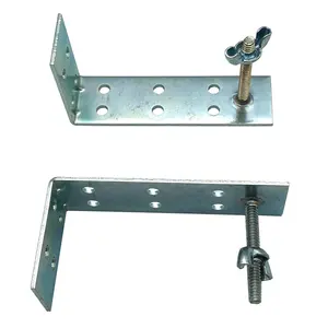 High Quality Zinc Plated Steel Metal L Shaped Ceiling Wall Mount Bracket