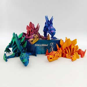 Squelette de Stegosaurus imprimé en 3D, figurine de dinosaure articulée et transformable, ornement décoratif, cadeau artisanal, best-seller - Product Image 4