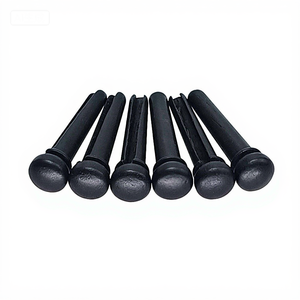 6個ギターアクセサリーエボニーストリングネイルピアノブリッジピンカポチンレストミュージカルインストルメントパーツ - Product Image 3