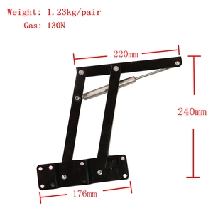 Herrajes metálicos para muebles, mecanismo de mesa superior de Elevación plegable que ahorra espacio, transforma la mesa de centro en comedor para uso al aire libre - Product Image 5